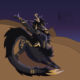 big_breasts breasts desert eyes_closed female gynomorph horn intersex open_mouth solo stretching tail teeth tongue yawn yawning_position mochii_starrs mythology rhaena_(mochii_starrs) dragon mythological_creature mythological_scalie scalie taur 1:1 digital_media_(artwork) hi_res