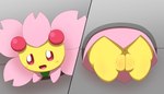 anus blush female genitals pink_body pink_eyes plant plump_labia public_use pussy solo stuck through_wall yellow_body minami_(artist) nintendo pokemon cherrim elemental_creature flora_fauna generation_4_pokemon pokemon_(species) sunshine_form_cherrim absurd_res hi_res