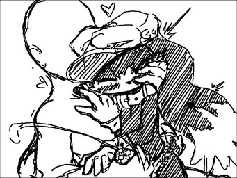 age_difference anthro blush bodily_fluids bulge clothing collar cum cum_in_clothing cum_through_clothing duo erection faceless_character faceless_male genital_fluids gloves handjob handjob_through_clothing handwear hat headgear headwear heart_symbol kissing larger_male long_ears male male/male masturbation_through_clothing muscular muscular_male older_male orgasm panties penile sex shota simple_background size_difference smaller_male underwear wet wet_clothing young young_anthro young_male younger_male aka_leopard bandai_namco klonoa_(series) anon klonoa domestic_cat felid feline felis human mammal 4:3 black_and_white monochrome