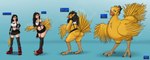 2021 absurd_res anthro anus avian base_one_layout basic_sequence beak beak_growth black_hair breasts butt chocobo clothing dialogue dialogue_box english_text exposed feather_growth feathered_wings feathers feet female feral final_fantasy final_fantasy_vii four_frame_image four_frame_sequence genitals growth hair hi_res human human_to_feral linear_sequence looking_at_viewer looking_back looking_back_at_viewer loss_of_speech mammal nosch nude one_row_layout pussy sequence simple_background smile solo species_transformation square_enix standing tail tail_growth talons teal_background text text_box tifa_lockhart toes transformation transformation_sequence wardrobe_malfunction wing_growth wings yellow_body yellow_feathers