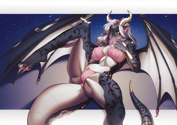 anthro armor bedroom_eyes blue_eyes bracers breasts camel_toe claws clothed clothing female finger_claws genderfluid gold_(metal) gold_jewelry hair harem_outfit horn jewelry looking_at_viewer membrane_(anatomy) membranous_wings narrowed_eyes reclining_pose seductive simple_background solo spots spread_legs spreading tail veil wings kouseykai mythology aura_(aurasentinel) altynshine_dragons dragon felid hybrid mammal mythological_creature mythological_scalie pantherine scalie snow_leopard nonbinary_(lore)