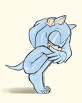 anthro blue_body blue_fur crouching eyes_closed feet female fur holding_knee holding_leg humanoid_feet nude plantigrade solo tasteful_nudity thin_calves thin_legs thin_thighs tiptoes lettuce_(artist) sega sonic_the_hedgehog_(series) fan_character honeydew_(lettuce) eulipotyphlan hedgehog mammal 2023 absurd_res hi_res