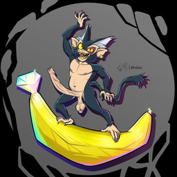 anthro balls banana big_penis feet food foreskin fruit genitals male nude penis plant prehensile_feet saggy_balls solo toes refractionxiii donkey_kong_(series) donkey_kong_bananza nintendo void_kong haplorhine mammal monkey primate 1:1 hi_res