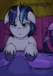 blue_eyes blue_hair bulge duo erection hair horn insomnia male tired conditional_dnp jcosneverexisted friendship_is_magic hasbro my_little_pony mythology shining_armor_(mlp) twilight_sparkle_(mlp) equid equine mammal mythological_creature mythological_equine unicorn 2018 hi_res