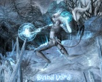 anthro blizzard_(weather) crystal detailed_background ice magic magic_circle male outside snow solo tail selker selker_ari gin_(akineza) mammal sindaraye 5:4 blue_theme cool_colors detailed hi_res restricted_palette