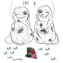 abuse ambiguous_gender amputee animal_abuse baby_talk blood bodily_fluids bound color_coded_text corpse crying death debreasted dialogue disability eyes_closed feeding_tube female female_feral feral fur genital_fluids genitals gore green_body green_eyes green_fur green_hair group hair impalement looking_at_another male male_feral medical_instrument missing_all_legs missing_ear nullo one_eye_closed parricide penetration red_body red_fur red_hair scientific_instrument sewing_pin sewn_eye sewn_mouth shaved slit_(wound) sororicide stab stuck_together suffering surgical_suture tail tears text toothpick torture tube urethral urethral_penetration urine vaginal vaginal_penetration vulva wounded young young_ambiguous young_feral yellowcottoncandy030 fluffy_pony fluffy_pony_(species) mammal 1:1 2025 comic digital_media_(artwork) english_text hi_res partially_colored father_(lore) mother_(lore) mother_and_father_(lore) parent_(lore) parent_and_child_(lore) sibling_(lore)