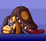 ambiguous_gender hair_mouth not_furry solo flygon_(artist) ikakins nintendo pokemon generation_3_pokemon humanoid mawile pokemon_(species) digital_media_(artwork) pixel_(artwork)