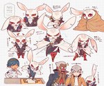 anthro bat_ears bat_wings big_ears blood bodily_fluids chibi clothing eyewear glasses kagogaming male melee_weapon membrane_(anatomy) membranous_wings red_eyes simple_background solo sword weapon white_body wings atlus metaphor:_refantazio sega heismay_noctule leon_strohl_da_haliaetus neuras_(metaphor:_refantazio) will_(metaphor:_refantazio) bat elda eugief human humanoid mammal hi_res