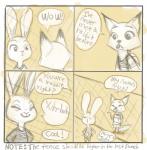 2016 anthro canid canine child dialogue digital_media_(artwork) disney duo english_text fearmywaffles female fox judy_hopps lagomorph leporid male mammal nick_wilde rabbit red_fox simple_background text true_fox young zootopia