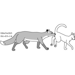 animal_genitalia duo feral from_behind_position fur genitals interspecies male male/male oral raised_tail sex sheath simple_background size_difference tail walking wheelbarrow_position white_background urbanhermit canid canine domestic_cat felid feline felis fox mammal 1984 1:1 dated greyscale monochrome