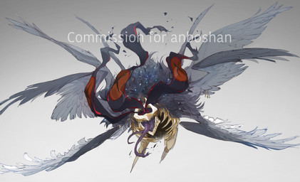 1_eye 2_tongues 8_wings ambiguous_gender black_body black_fur black_hair bone fangs feathered_wings feathers feral fur gradient_background grey_background grey_wings hair long_tongue multi_tongue multi_wing open_mouth purple_tongue rib_cage simple_background skull skull_head solo spread_wings tapering_tongue teeth text tongue unusual_anatomy white_background white_wings wings x_marking chiayeeee monster 2021 absurd_res digital_drawing_(artwork) digital_media_(artwork) english_text hi_res signature