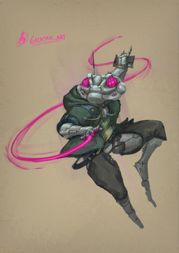 ambiguous_gender clothing cybernetics cyberpunk highlights_(coloring) hoodie jumping machine male male/ambiguous robotic robotic_arm solo topwear gaertan amphibian android frog robot robot_anthro toad_(frog) colored digital_drawing_(artwork) digital_media_(artwork) digital_painting_(artwork) hi_res painting_(artwork) shaded