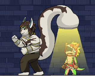 anthro armband armor belt blush blush_lines bottomwear bracers breath cell_tail clothing digestion dominant_pred duo energy energy_drain growth hypnosis kerchief larger_pred light male male/male mind_control muscular muscular_male neckerchief neckwear overweight overweight_male pants pecs questionable_consent satisfied satisfied_look sigh size_difference smile squeezing squish struggling struggling_prey swallowing tail tail_fetish tail_play tail_vore unusual_anatomy unusual_tail vore weight_gain anzeray tribal_hunter bartleby munch_(tribal_hunter) lizard reptile scalie animated digital_media_(artwork) pixel_(artwork)