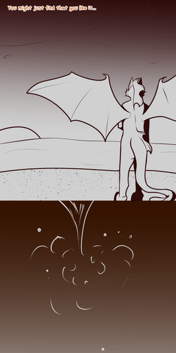 animal_genitalia anthro beach crossgender dialogue feral feral_transformation ftm_crossgender gender_transformation genital_slit genitals hormone_replacement_therapy horn implied_transformation male mid_transformation scales simple_background slow_transformation solo species_transformation tail teeth text transformation wings zephyrnights mythology dragon mythological_creature mythological_scalie scalie absurd_res comic hi_res long_image tall_image