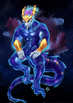 abs anthro biceps blue_body bone claws finger_claws fingers looking_at_viewer male muscular muscular_anthro muscular_male pecs skull solo tail yibian_sz league_of_legends mythology riot_games tencent aurelion_sol_(lol) dragon eastern_dragon mythological_creature mythological_scalie scalie hi_res shaded signature