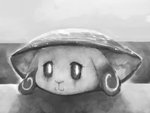 :3 bivalve_shell female kemono mollusk_shell pupils sand sea semi-anthro shell sky solo water white_pupils hasukii league_of_legends riot_games tencent kindred_(lol) lamb_(lol) bovid caprine mammal sheep 4:3 absurd_res hi_res monochrome unfinished