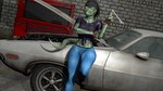 anthro car clothed clothing female garage hair inside looking_at_viewer mechanic retro_car serpentine solo tools topwear vehicle wrench viper-desires dodge_(brand) dodge_challenger petruz_(copyright) kira_(viper-desires) snake_(petruz) animal_humanoid humanoid mammal reptile scalie snake 16:9 3d_(artwork) digital_media_(artwork) hi_res widescreen