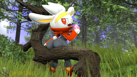 anthro butt female solo zensintemple nintendo pokemon generation_8_pokemon pokemon_(species) raboot 16:9 3d_(artwork) digital_media_(artwork) hi_res source_filmmaker_(artwork) widescreen