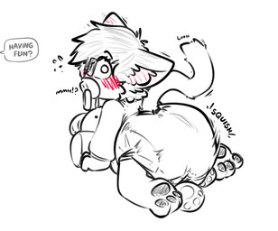 3_toes all_fours ambiguous_gender anthro big_diaper blush blush_lines bodily_fluids clean_diaper clothed clothing curved_tail dialogue diaper diaper_fetish diaper_humping diaper_masturbation diaper_under_clothing diaper_under_onesie drooling eyewear feet flying_sweatdrops glasses grinding hair huge_diaper interrobang looking_at_viewer looking_back looking_back_at_viewer masturbation motion_lines object_in_mouth offscreen_character onesie pacifier pacifier_in_mouth pawpads plushie plushie_humping plushophilia rectangular_glasses saliva simple_background snapsuit solo sweat sweatdrop tail teddy_bear text three-quarter_view toes vowelless vowelless_vocalization wearing_diaper wearing_glasses white_background ludis-luteo waveshapeluca domestic_cat felid feline felis mammal 2025 absurd_res english_text full-length_portrait hi_res portrait signature spot_color