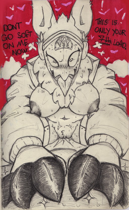 anthro big_breasts blush bodily_fluids breasts claws clitoris clothed clothing cum cum_inside dominant dominant_female duo female forced fur genital_fluids genitals heart_eyes heart_symbol jacket looking_at_viewer machine male male/female mature_female nipples penetration penile penile_penetration penis_in_vagina protogen_visor questionable_consent rape screen screen_face sex smile solo_focus sweat sweatdrop text topwear tuft vaginal vaginal_penetration vulva yandere gottagetagrip protogen absurd_res english_text hi_res huge_filesize traditional_media_(artwork)