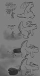ambiguous_gender annoyed bodily_fluids buried buried_in_feces butt cum disposal duo erection fart feces feral genital_fluids genitals male penis pooping raised_tail scared tail text vore_implied wings ninanidorina nintendo pokemon dragonite generation_1_pokemon pokemon_(species) absurd_res hi_res sketch