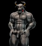 3d_(artwork) abs absurd_res anthro arm_strap armwear athletic barechest bedroom_eyes belly_tattoo biceps big_arms big_breasts big_muscles big_pecs big_penis black_background black_leather blender_eevee body_hair bovid bovine bracelet_only breasts cattle chest_hair clothed clothing clothing_pull cross cross_necklace dancer_outfit digital_media_(artwork) elbow_gloves erotica flower flower_in_mouth fur gender_symbol genitals gloves glowing glowing_eyes gold_(metal) gold_jewelry greasy grey_body grey_fur half-erect handwear happy_trail hi_res horn horn_markings huge_muscles huge_pecs humanoid jacked jewelry jockstrap jockstrap_only laced_jockstrap laced_underwear leather leather_clothing lgbt_pride male male/male_symbol male_symbol mammal markings moobs muscular muscular_male narrowed_eyes necklace necklace_only nude painting_(object) partially_clothed pecs penis photo_shoot pinup plant pose pulling_pants_down red_eyes rexwolf rose_(flower) rose_in_mouth seductive seville sexuality_symbol showing_chest simple_background smile smiling_at_viewer smirk smirking_at_viewer solo spanish_dancer spanish_description spanish_fighting_bull spanish_flag spanish_text striped_body stripes stripper symbol tattoo text thick_arms topless underwear underwear_down underwear_only wide_hips