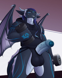 anthro balls big_penis blue_eyes bodily_fluids clothing exercise foreskin genital_fluids genitals huge_penis humanoid_genitalia humanoid_penis looking_at_viewer male penis precum smile solo sweat tail underwear weightlifting workout conditional_dnp drako1997 mythology finn_(phantomfin) dragon mythological_creature mythological_scalie scalie 2021 4:5 hi_res