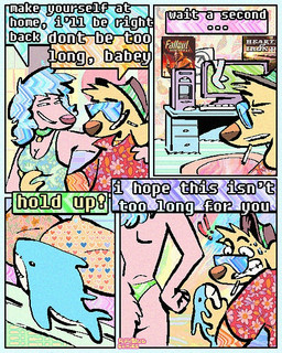 4_panel_comic aloha_shirt anthro aphex_twin_logo blouse breasts cigarette cigarette_in_mouth cleavage clenched_teeth clothed clothing collar collar_tag dialogue duo eyewear female fur green_clothing green_panties green_underwear hat headgear headwear humor male object_in_mouth open_mouth open_smile panties panties_only pattern_clothing pattern_shirt pattern_topwear shirt smile smoking_tobacco speech_bubble sunglasses surprised tan_body tan_fur teeth text topless topwear underwear underwear_only yellow_body yellow_fur rawdawgcomics aphex_twin fallout hearts_of_iron ikea microsoft paradox_interactive programming_socks blahaj mandy_(rawdawgcomics) stahli_(rawdawgcomics) bird_dog canid canine canis domestic_dog golden_retriever hunting_dog mammal retriever 4:5 comic english_text gynomorph_(lore) trans_(lore) trans_woman_(lore)