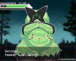 belly big_belly big_breasts breast_curtains breasts duo female gameplay_mechanics male male/female onomatopoeia sound_effects text thick_thighs vore violet_venomora nintendo pokemon generation_9_pokemon meowscarada pokemon_(species) hi_res