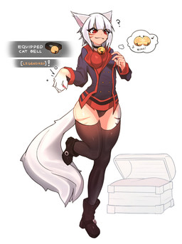 bell bell_collar black_boots black_clothing black_footwear black_legwear black_panties black_thigh_highs black_underwear boots breasts clothed clothed_female clothed_humanoid clothing collar female footwear hair jingle_bell legwear panties red_eyes shoes solo tail thigh_highs transformation treasure_chest underwear uniform white_hair taigazkr final_fantasy final_fantasy_xiv square_enix animal_humanoid cat_humanoid felid felid_humanoid feline feline_humanoid humanoid mammal mammal_humanoid miqo'te 2025 hi_res