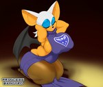 anthro bat_wings big_breasts bodily_fluids breasts clothed clothing cosplay crossover_cosplay eyes_closed eyeshadow female fur hands_behind_head kneeling makeup membrane_(anatomy) membranous_wings multicolored_body nipple_outline side_boob slightly_chubby solo sweat sweater tan_body text thick_thighs topwear two_tone_body virgin_killer_sweater white_body white_fur wings princess_samoyed meme_clothing sega sonic_the_hedgehog_(series) undertale undertale_(series) rouge_the_bat toriel bat mammal absurd_res artist_name crossover hi_res meme
