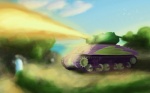 abstract_background assault_rifle cloud detailed_background fire flamethrower forest gun m4 m4_sherman_(tank) not_furry outside plant ranged_weapon rifle sherman_(tank) simple_background sky tank tree vehicle weapon wood zero_pictured feralblooddragon friendship_is_magic hasbro my_little_pony spike_(mlp) 16:10 widescreen