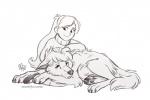 adolescent brother_(lore) brother_and_sister_(lore) canid canine canis clothed clothing dipper_pines disney duo female feral fully_clothed gravity_falls human mabel_pines male mammal mistrel-fox monochrome mythological_canine mythological_creature mythology paws petting sibling_(lore) sister_(lore) sketch twins_(lore) were werecanid werecanine werewolf wolf young young_(lore) young_female young_human