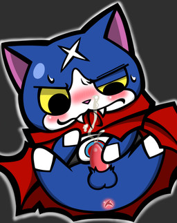 anthro anus balls blush bodily_fluids butt cape clothing cum cute_fangs ejaculation erection fangs fur genital_fluids genitals legs_up male masturbation penile penile_masturbation penis simple_background solo sweat sweatdrop teeth chico asian_mythology east_asian_mythology japanese_mythology level-5 mythology yo-kai_watch fuyunyan domestic_cat felid feline felis mammal yokai 2015 absurd_res digital_media_(artwork) hi_res