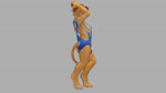 anthro big_breasts bikini breasts brown_body brown_fur brown_hair clothed clothing female fur hair hair_bun leanova_(tolseer) narrowed_eyes one-piece_swimsuit pose raised_arm skimpy smile solo swimwear two-piece_swimsuit voluptuous_female wide_hips tolseer blender_eevee felid humanoid lion mammal pantherine 3d_(artwork) 3d_animation animated blender_(artwork) digital_media_(artwork) hi_res pinup turntable_(animation) webm