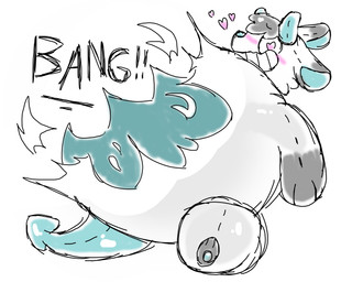 air_inflation anthro bang_(sound_effect) blush body_inflation bursting fatal heart_eyes heart_symbol inflation looking_at_viewer male navel outie_navel pool_toy pooltoy_transformation pop_(sound_effect) solo starry_stoat tav_(starry_stoat) mammal mustelid musteline stoat true_musteline weasel 5:4 absurd_res hi_res