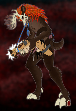 3_toes abstract_background anal anal_penetration anthro antlers arms_tied balls big_balls black_cum black_eyes black_penis blue_eyes bodily_fluids bone bound bridge_piercing brown_body brown_spots butt claws colored_cum colored_nails countershade_torso countershading cum cum_drip cum_on_balls cum_on_butt cum_while_penetrated dripping duo ear_piercing ejaculation facial_piercing fangs feet finger_claws frenum_piercing frown fur genital_fluids genital_piercing genitals hair hand_around_neck hand_around_waist hand_on_belly hand_on_chest holding_partner horn leash leash_in_mouth leash_pull leg_markings legs_tied long_claws male male/male mane markings mohawk multiple_piercings nails nose_piercing object_in_mouth off_the_ground open_mouth orange_mane pawpads penetration penis penis_piercing piercing pink_pawpads pink_penis restrained saliva saliva_drip scowl scut_tail short_tail skull skull_head socks_(marking) spots tail tan_body tan_fur teeth toes tongue tongue_piercing unusual_bodily_fluids unusual_cum unusual_genital_fluids white_hair void_lizard american_mythology indigenous_north_american_mythology mythology north_american_mythology albedo_wight kalt_(void_lizard) deer hyena mammal monster spotted_hyena undead wendigo 2025 colored digital_drawing_(artwork) digital_media_(artwork) hi_res signature