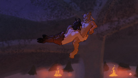 butt campfire cloven_hooves digitigrade duo eyes_closed fellatio hooves horn in_tree male male/male male_penetrated male_penetrating male_penetrating_male night nude oral outside penetration penile plant reclining sex sitting split_form straddling tree unguligrade fek dungeons_and_dragons hasbro wizards_of_the_coast fekkri_talot catfolk felid mammal satyr tabaxi 16:9 sketch widescreen