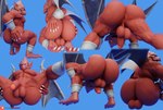 3d_(artwork) all_fours anklet anus balls bent_over big_butt blender_(artwork) bracelet butt camseven capcom crouching cutaway demon demon's_crest digital_media_(artwork) empty_eyes firebrand gargoyle gargoyle's_quest genitals ghosts_'n_goblins hand_on_butt hi_res huge_butt humanoid_genitalia humanoid_penis humanoid_pointy_ears jewelry kneeling male marvel_vs._capcom_infinite membrane_(anatomy) membranous_wings multiple_images muscular nude patreon penis presenting presenting_hindquarters red_arremer red_body simple_background sitting solo wings