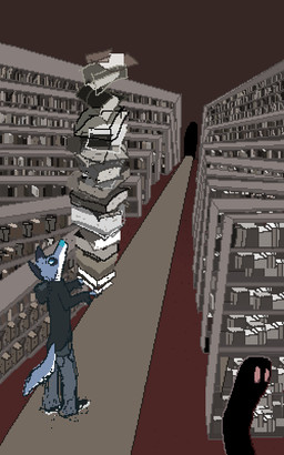 anthro black_clothing black_hoodie black_topwear blue_body blue_bottomwear blue_clothing blue_fur blue_jeans blue_nose blue_pants blue_tail book bookshelf bottomwear clothed clothed_male clothing denim denim_bottomwear denim_clothing detailed_background fully_clothed fully_clothed_male fur furniture holding_book holding_object hoodie jeans library male pants solo tail topwear demensa emil_(demensa) canid canine canis coyote mammal 2017 5:8 digital_media_(artwork) pixel_(artwork)