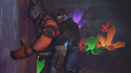 against_surface against_wall anal anal_penetration anthro anthro_on_anthro anthro_penetrated anthro_penetrating anthro_penetrating_anthro balls black_penis bodily_fluids bodyguard_position bottomwear circumcised clothing crystal duo fangs fluffy from_behind_position fur gem genital_fluids genitals glans glowing glowing_eyes green_eyes hug hugging_another hugging_from_behind humanoid_genitalia humanoid_penis larger_penetrated larger_sub male male/male male_penetrated male_penetrating male_penetrating_male open_mouth orange_eyes pants penetration penis precum scales sex size_difference smile standing standing_sex submissive teeth through_clothing tongue tongue_out torn_bottomwear torn_clothing torn_pants darkflash23 epic_games fortnite mythology dire_(fortnite) hybrid_(fortnite) canid canine canis dragon mammal mythological_canine mythological_creature mythological_scalie scalie werecanid werecanine werecreature werewolf wolf 16:9 3d_(artwork) digital_media_(artwork) hi_res source_filmmaker_(artwork) widescreen