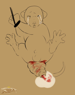 abdominal_bulge anal_prolapse blood bodily_fluids bound cum duo feral forced fur genital_fluids genitals gore grey_body grey_fur hands_tied knot knotted_penis leaking_cum male male/male penis prolapse rape red_eyes sex solo_focus tears young ratkingofteeth mammal murid murine rat rodent hi_res father_(lore) father_and_child_(lore) father_and_son_(lore) incest_(lore) parent_(lore) parent_and_child_(lore) parent_and_son_(lore) son_(lore)