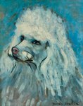 ambiguous_gender feral fur solo white_body white_fur francis_picabia public_domain canid canine canis domestic_dog mammal 1936 20th_century absurd_res ancient_art bust_portrait hi_res painting_(artwork) portrait signature traditional_media_(artwork)