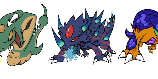 breath_powers electricity elemental_manipulation female feral fire fire_breathing fire_manipulation garasharp gyaos-armadillo ice_breathing ice_manipulation lineup male niku_nakajima gamera_(series) barugon gamera_(character) gyaos armadillo hybrid kaiju mammal reptile scalie snake turtle xenarthran hi_res