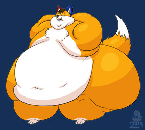 3_toes anthro belly big_belly big_butt black_nose brown_hair butt chest_tuft claws deep_navel dipstick_tail feet fur hair happy huge_belly huge_butt inner_ear_fluff looking_at_viewer male markings moobs multicolored_body multicolored_fur navel obese obese_anthro obese_male one_eye_closed open_mouth orange_body orange_fur overweight overweight_anthro overweight_male solo standing tail tail_markings teeth toes tuft white_claws white_inner_ear_fluff wink glwuffie canid canine fox mammal 2019 alpha_channel shaded