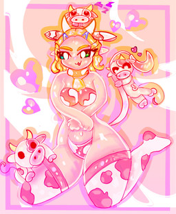 accessory big_eyes bikini bikini_bottom bikini_pull clothing clothing_pull colorful_background cosplay costume cowbell female feral hair hair_accessory horn leggings legwear princess royalty solo swimwear swimwear_pull tail two-piece_swimsuit bunnycutie breath_of_the_wild nintendo the_legend_of_zelda princess_zelda animal_humanoid bovid bovid_humanoid bovine bovine_humanoid cattle_humanoid humanoid hybrid mammal mammal_humanoid colorful_theme hi_res