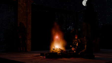 anthro concrete_wall female firepit group loners_(faction) male male/female outside sky star starry_sky the_zone unisg_(faction) wall_(structure) jman7407 s.t.a.l.k.e.r. melasthe_(jman7407) human mammal murid murine rat rodent 16:9 3d_(artwork) digital_media_(artwork) hi_res widescreen