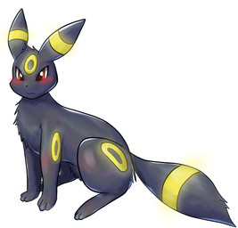 ambiguous_gender black_body black_fur blush feral fur glowing glowing_markings markings quadruped red_eyes ring_(marking) simple_background sitting solo tail wavy_mouth white_background fenikusu nintendo pokemon eeveelution generation_2_pokemon pokemon_(species) umbreon 2007 digital_media_(artwork) japanese_description