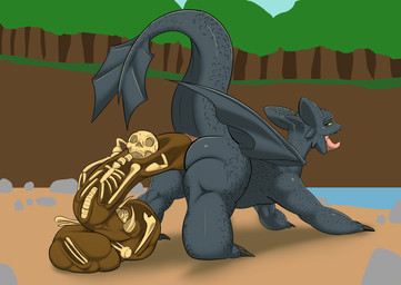 after_vore ambiguous_gender ambiguous_prey animal_genitalia bone bones_in_feces disposal feces female female_pred feral genitals remains scat_disposal solo vore poisonsneksoffie dreamworks european_mythology how_to_train_your_dragon mythology dragon fury_(httyd) mythological_creature mythological_scalie night_fury scalie western_dragon absurd_res hi_res