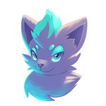 ambiguous_gender chest_tuft feral head_tuft light looking_at_viewer simple_background smile smug smug_expression smug_eyes smug_face smug_grin solo tuft paddedvulpine nintendo pokemon generation_5_pokemon pokemon_(species) shiny_pokemon zorua 1:1 bust_portrait hi_res lighting portrait